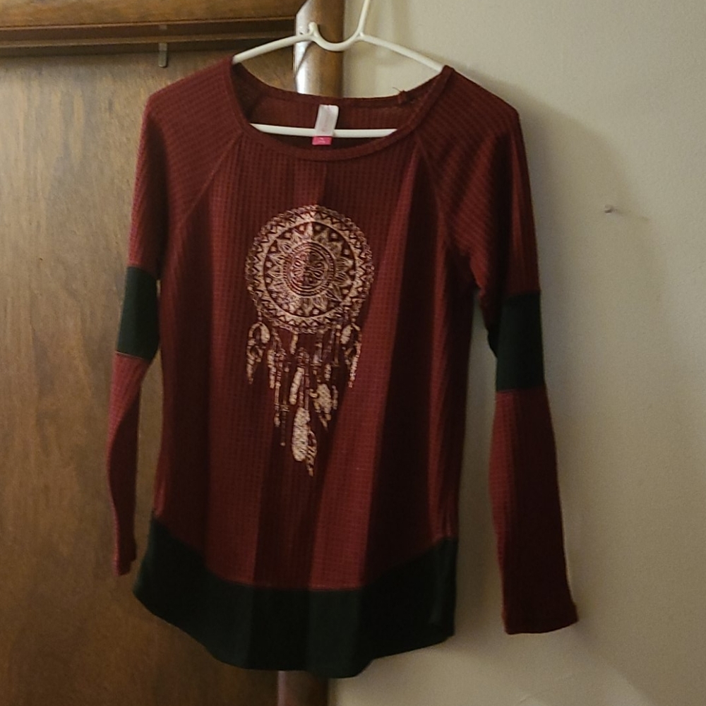 No Boundaries Dream Catcher Long Sleeve Blouse